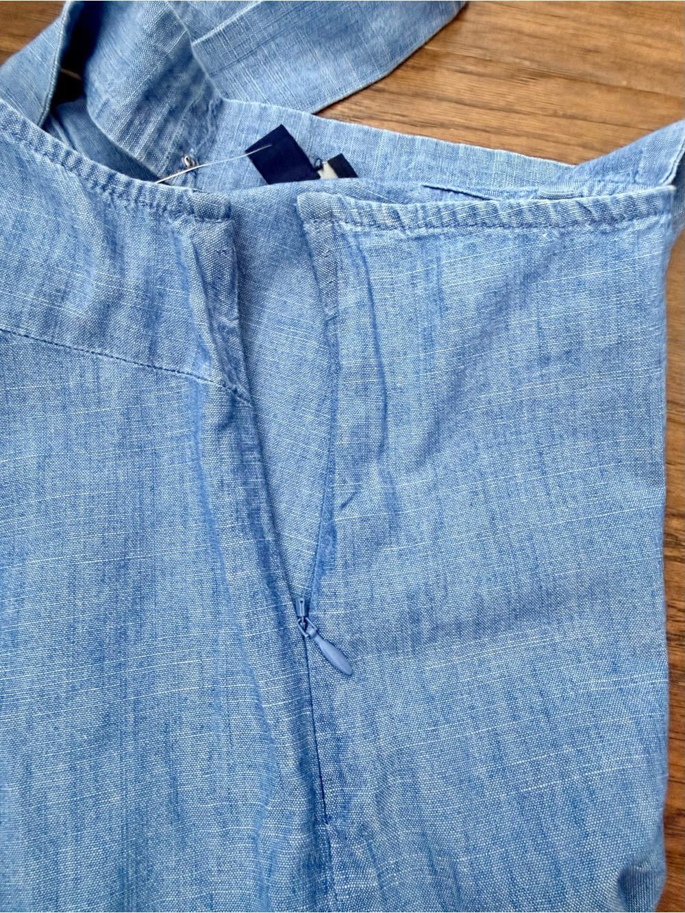 J. Crew Chambray Square-Neck Tank Top - Picture 6 of 7